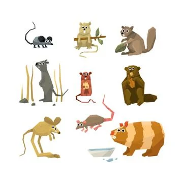 Rodents Vector Collection Stock Illustration