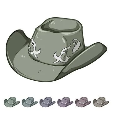Rodeo cowboy hat cartoon vector graphic Stock Illustration