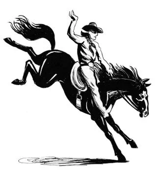 Rodeo cowboy Illustrazione stock