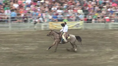 Rodeo cowboy presenter Stock Footage 40871795