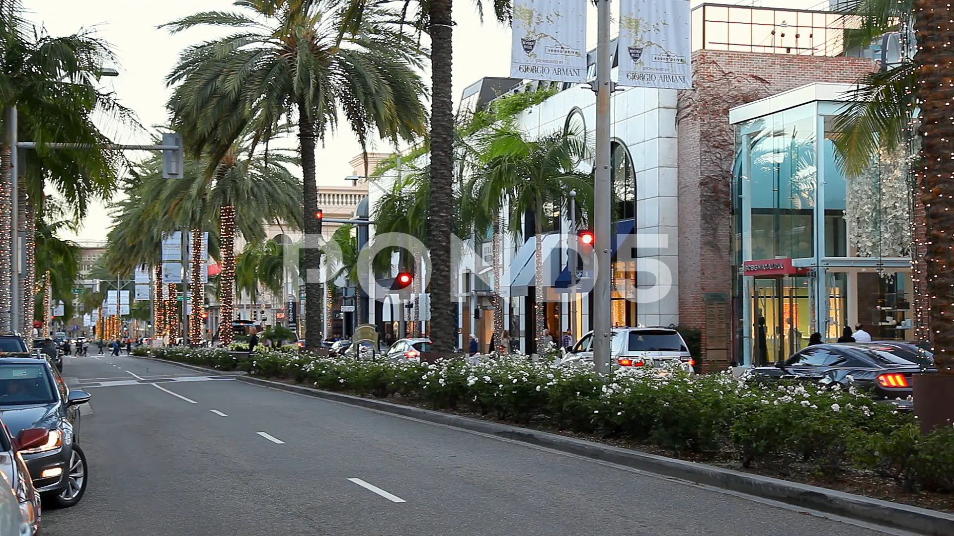 Dior Rodeo Drive Beverly Hills Christmas, Stock Video