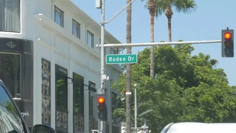 Rodeo Drive Stock Footage 123624793