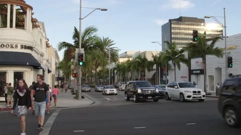 Rodeo Drive intersection Stock Footage 49549232