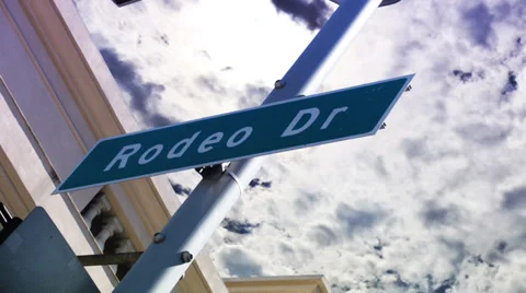 Rodeo Drive Sign 90210 (Timelapse) Stock-Footage 34014129