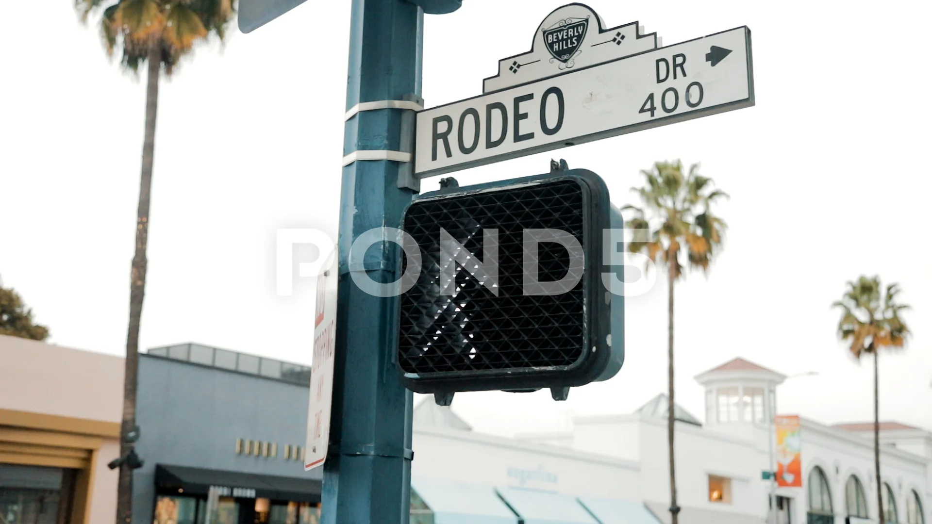 Rodeo Drive Sign In Beverly Hills, Stock Video