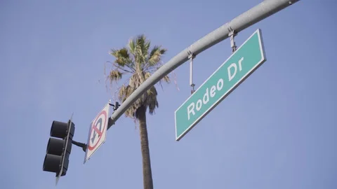 Rodeo Drive Sign 動画素材 130029054