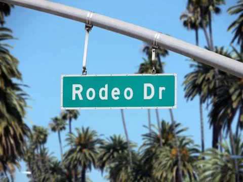 Rodeo drive sign Stock Photos