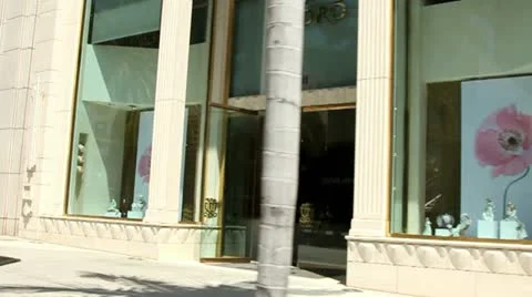 RODEO DRIVE TRACKING SHOT SLO-MO Stock Footage 10895774