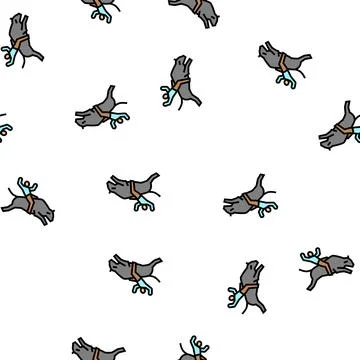 Rodeo extremal sport vector seamless pattern Stock Illustration