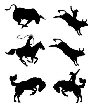 Rodeo Images Stock Illustration