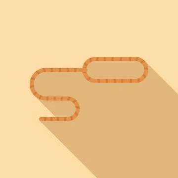 Rodeo lasso icon flat vector. Circle rope Stock Illustration