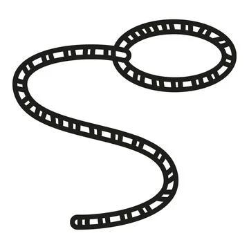 Rodeo lasso icon outline vector. Circle rope Stock Illustration