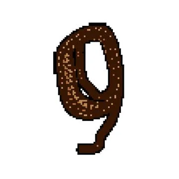 Rodeo lasso pixel art vector illustration Illustrazione stock