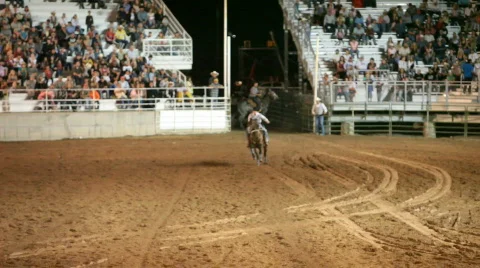 Rodeo woman barrel racing P HD 1129 Stock Footage