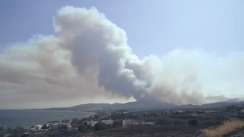 Rodhes forestfire 2023 Stock Footage 247129750