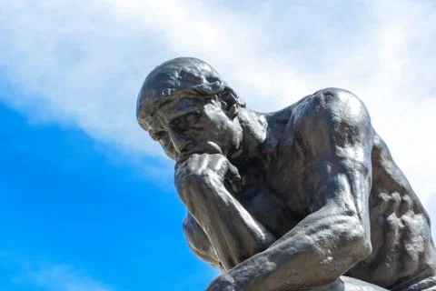 Rodin thinker statue Fotos de archivo