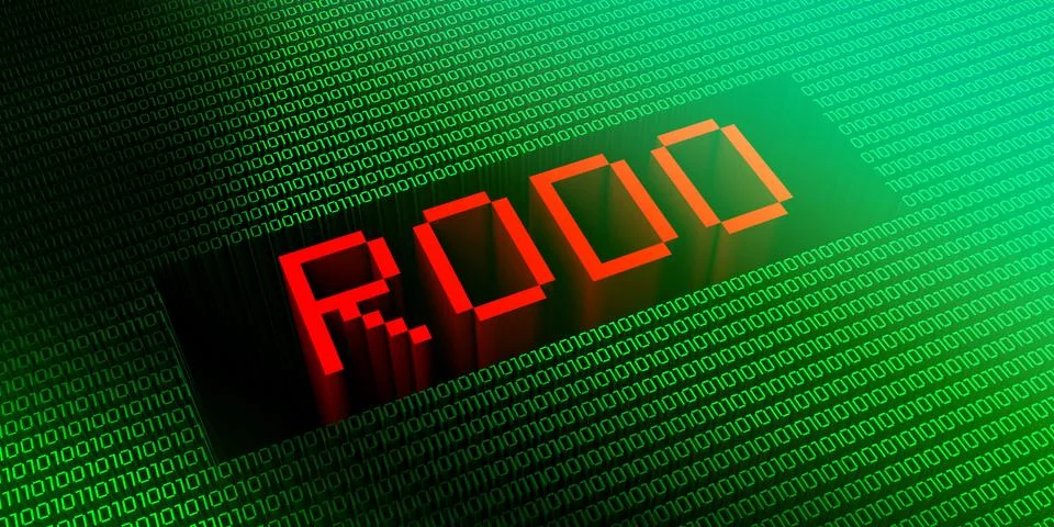 RODO - binary code concept - 3D illustration イラスト素材