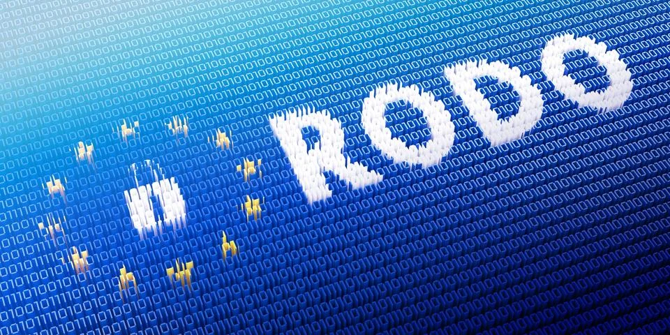 RODO/ GDPR - General Data Protection Regulation concept - 3D illustration 스톡 일러스트