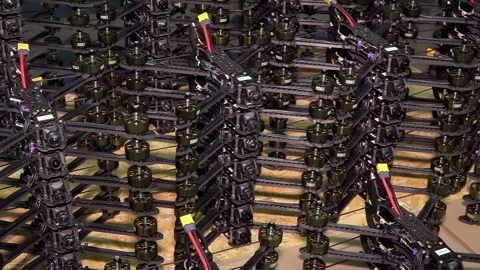 Roduction of combat FPV drones for military operations. Stock Footage 305993044