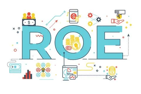 ROE - return on equity Stock Illustration