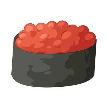 Roe sushi illustration 库存插图