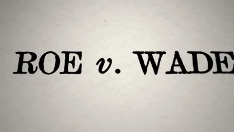 Roe v. Wade 1973 U.S. Supreme Court Document Stock-Footage 290889213