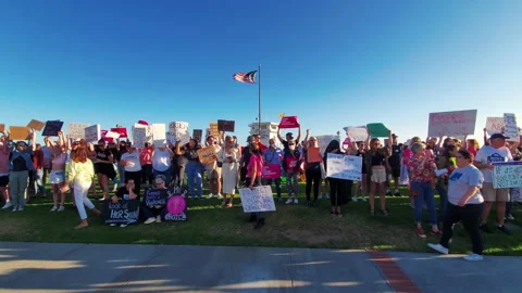 Roe V Wade Overturned Protest Stock Footage 198584297