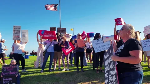 Roe V Wade Overturned Protest Stock Footage 198591367