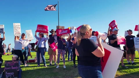Roe V Wade Overturned Protest Stock Footage 198591395