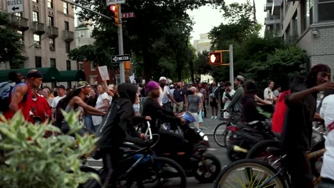 Roe VS Wade Ruling Protest - New York City June 24, 2022 Stock Footage 198474231