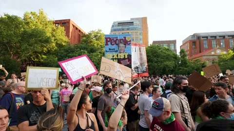 Roe VS Wade Ruling Protest - New York City June 24, 2022 Stock Footage 198476624