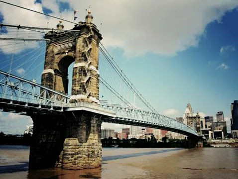 Roebling Bridge Foto stock