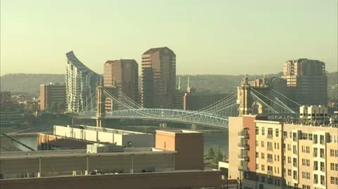 Roebling suspension bridge Stock-Footage 8914445