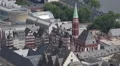 Roemer Square Frankfurt Aerial View Panoramic Skyline Old Town Houses Roofs Day HD Footage