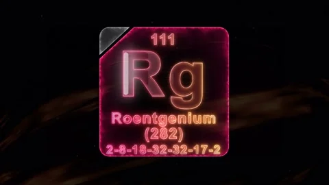 Roentgenium element in periodic table Video stock 160905877