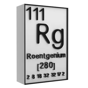 Roentgenium,Phosphorus on the periodic table of the elements on white black.. イラスト素材