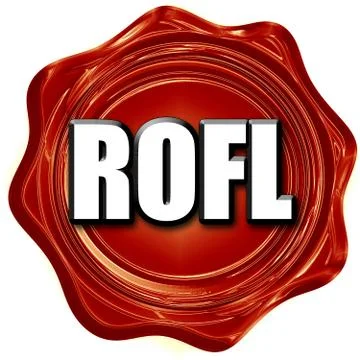 Rofl internet slang Stock Illustration
