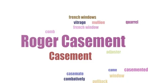 Roger Casement Tag Cloud Animated Isolated On White Stock Footage 103662460