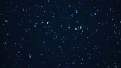 Roger on screen. icon appears from the letters of the alphabet Video stock 83294838