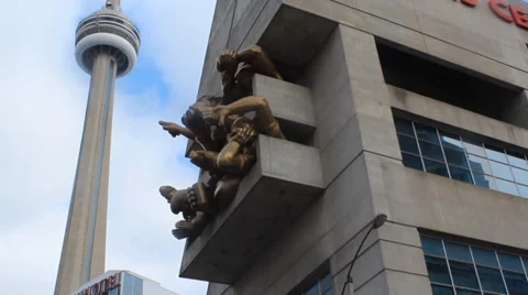 Rogers Centre &amp; CN Tower Stock Footage 35694699