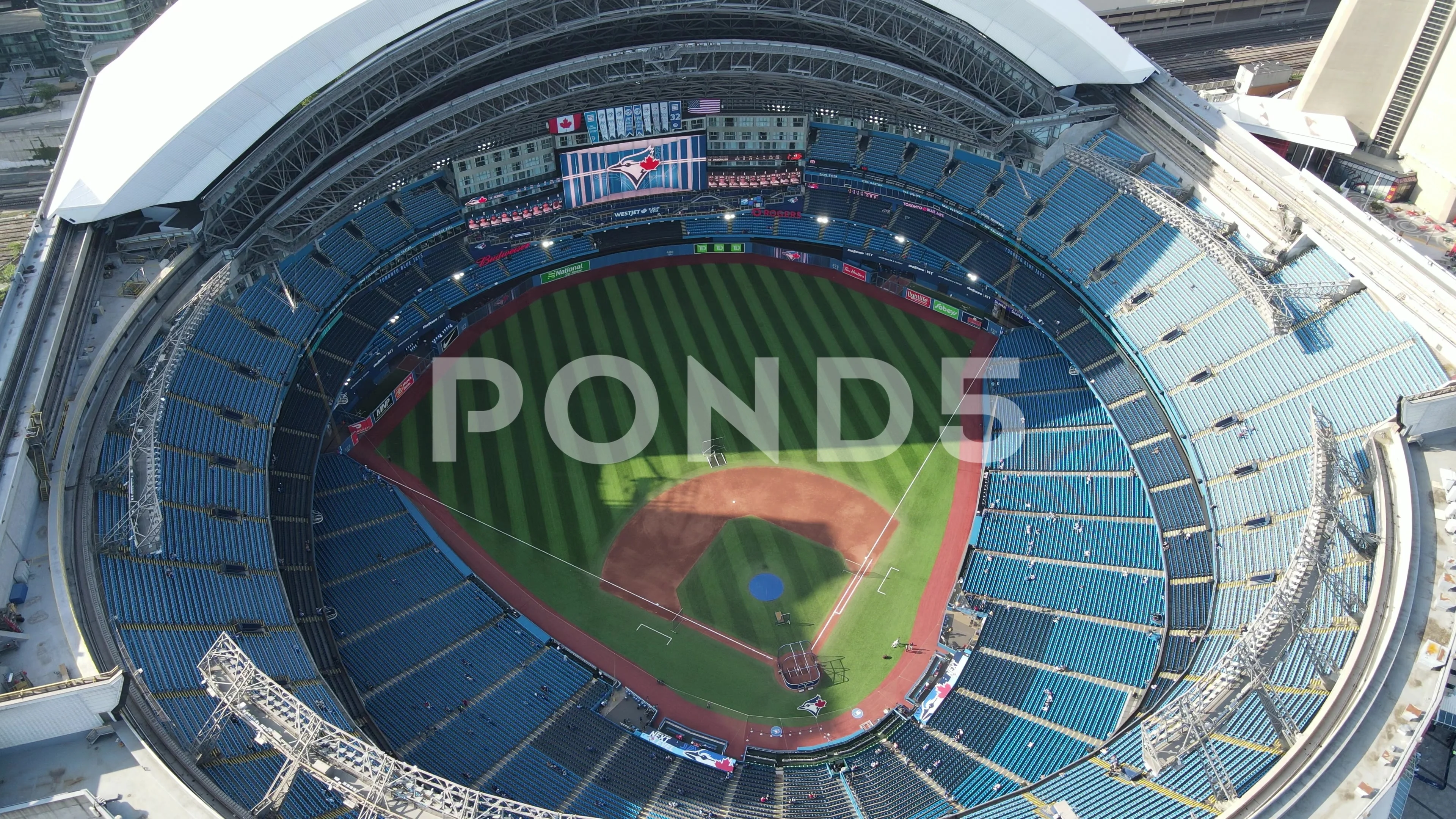 A general view of a closed dome at Rogers Centre as the Toronto