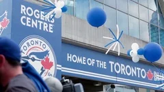 Rogers Center Front Blue Jays Season Tic, Stock Video