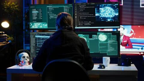 Rogue IT engineer uses AI deep learning to develop zero day exploit Stock Photos