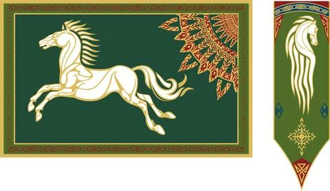Rohan - flag Stock Illustration