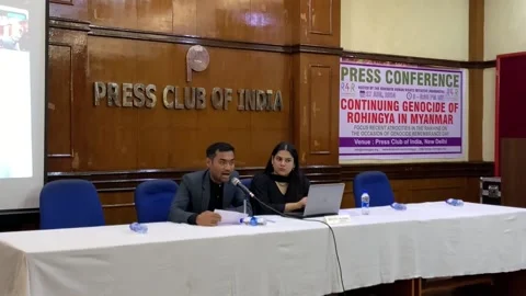Rohingya associations in India call for more commitment 7 years after Myanmar ma Stockbeeldmateriaal 282801290