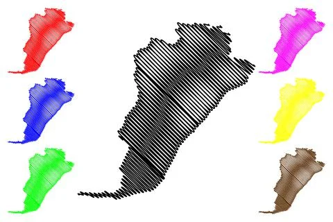 Rohtas district (Bihar State, Patna division, Republic of India) map vector i Stock Illustration