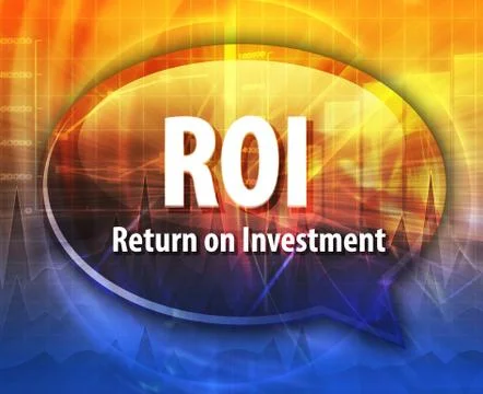 ROI acronym word speech bubble illustration Illustrazione stock