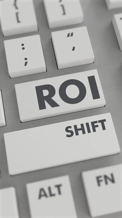 ROI BUTTON PRESSING ON KEYBOARD Vertical Video Video stock 302438666