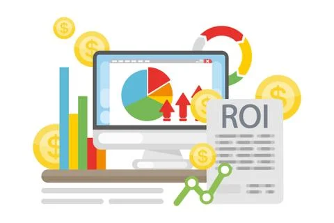 ROI concept illustration. Stock Illustration