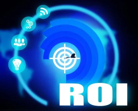 Roi connect concept plan graphic background color Stock Illustration
